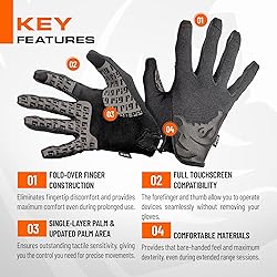 PIG Delta Utility Tactical Gloves, Touchscreen
