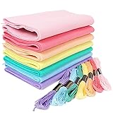 ZAIONE Pastel Soft Felt Sheets Bundle Rainbow Felt