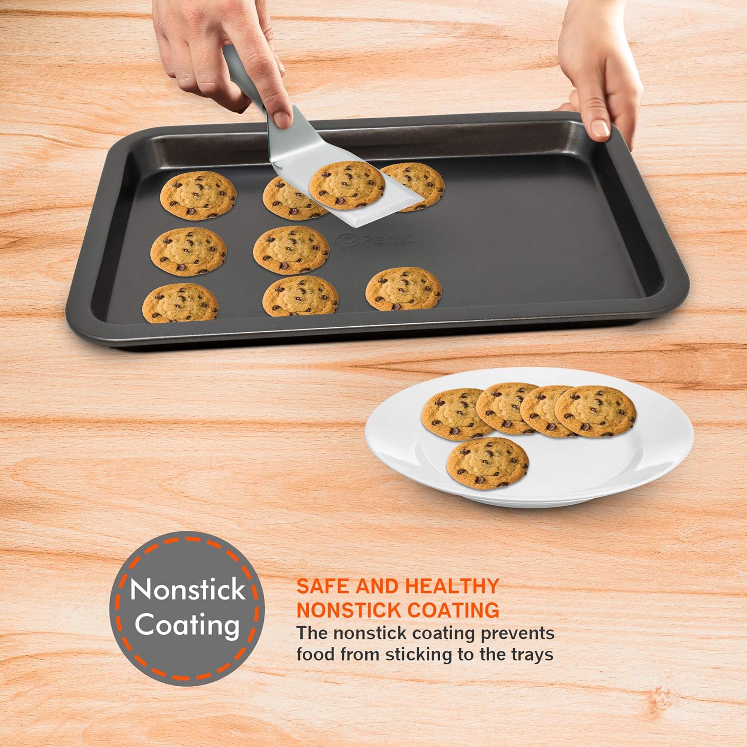 Nonstick Bakeware Baking Set, 6 Pc Dark Gray Baking Pans Set Kitchen Oven Safe Basics PTFE PFOA Free Baking Sheet Set with Loaf Pan, Two Round Cake Pans, Medium Cookie Sheet, Roasting Pan & Muffin Pan: Kitchen & Dining