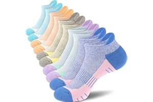 cuangya Ankle Socks Women Athletic No Show Socks Running Comfort Cushioned 5-Pairs