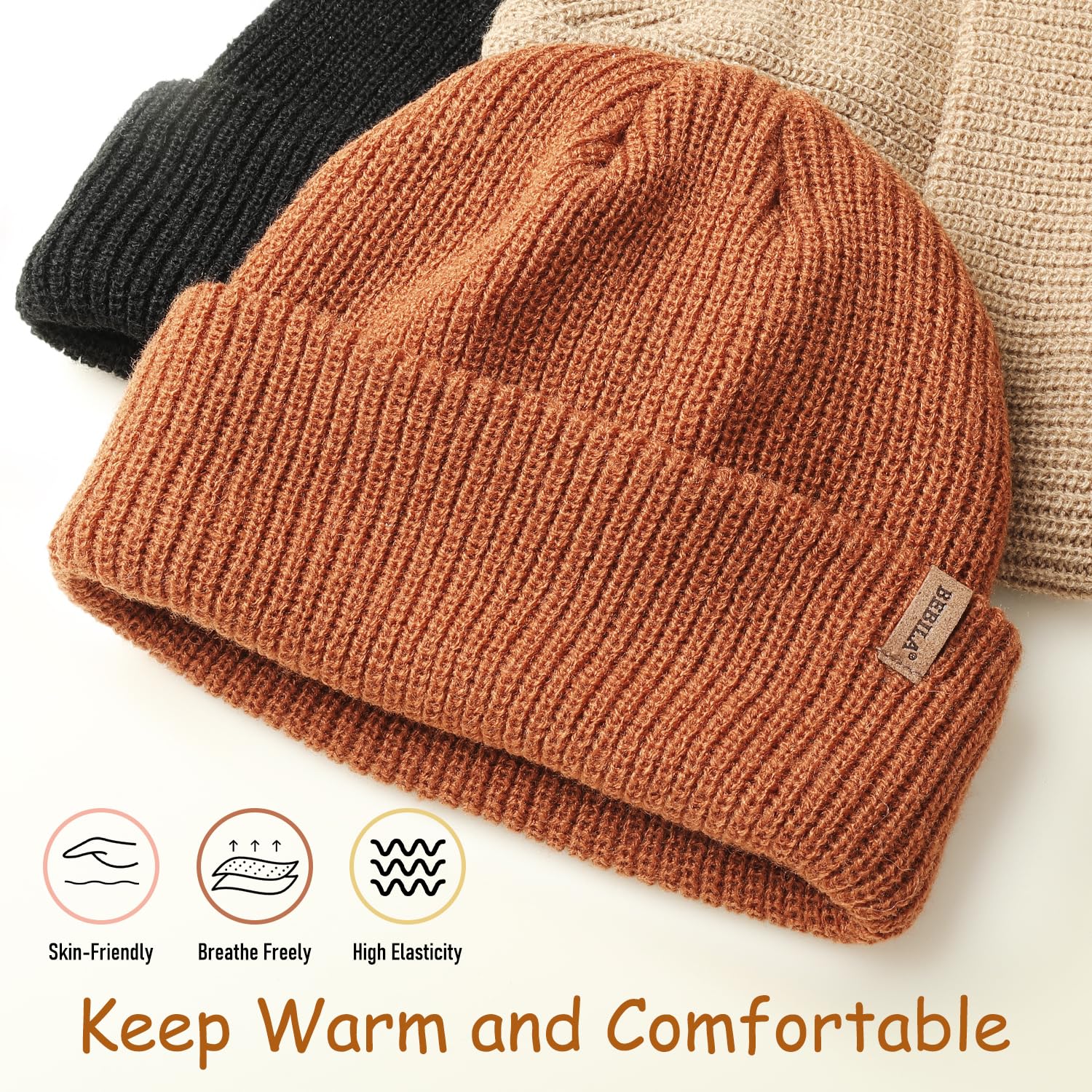 Bebila Baby Beanie Toddler Infant Winter Hats Knit Warm Caps for Boys Girls