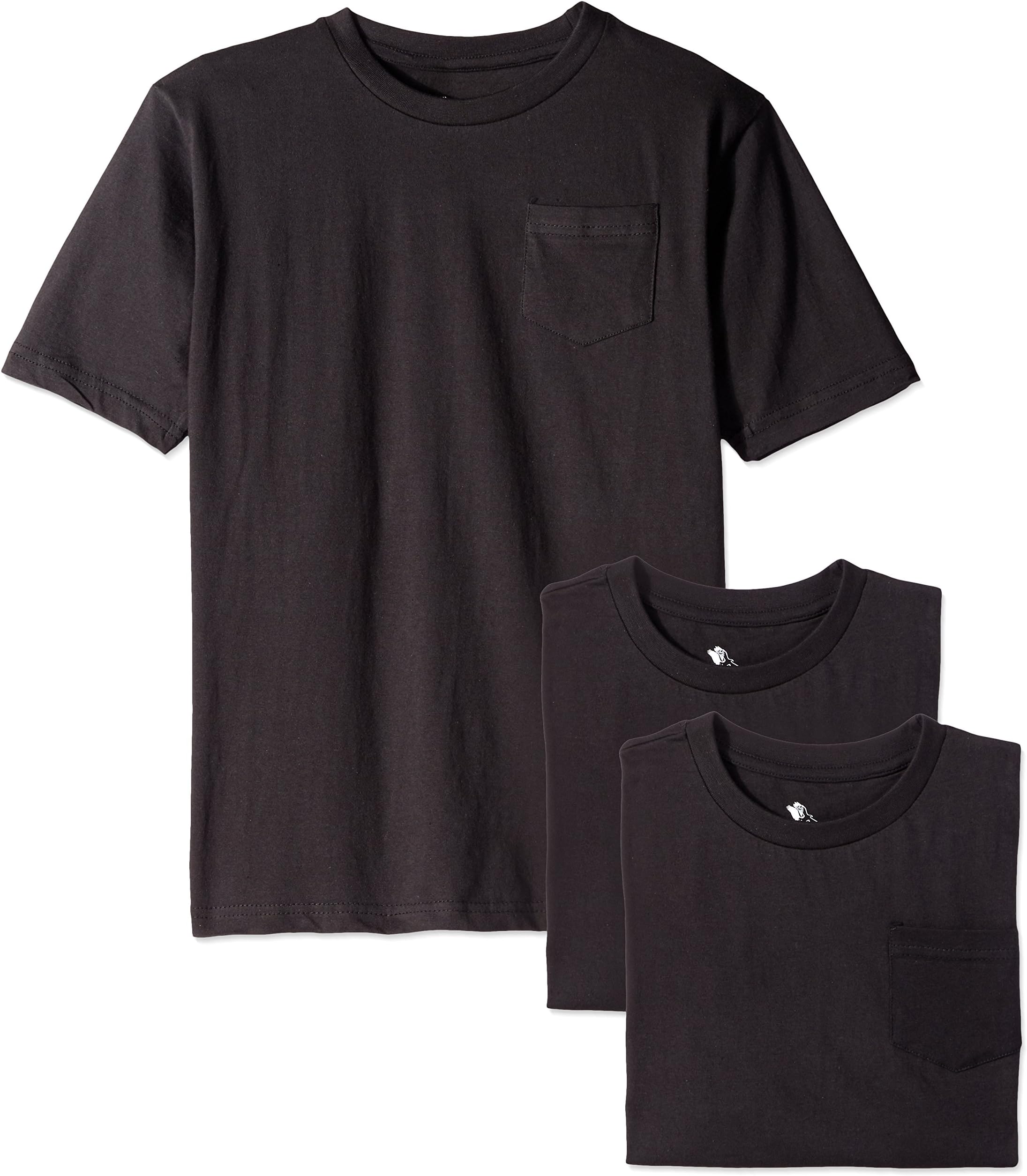 American Hawk Boys 3 Piece Pack Crew Neck Pocket T-Shirt
