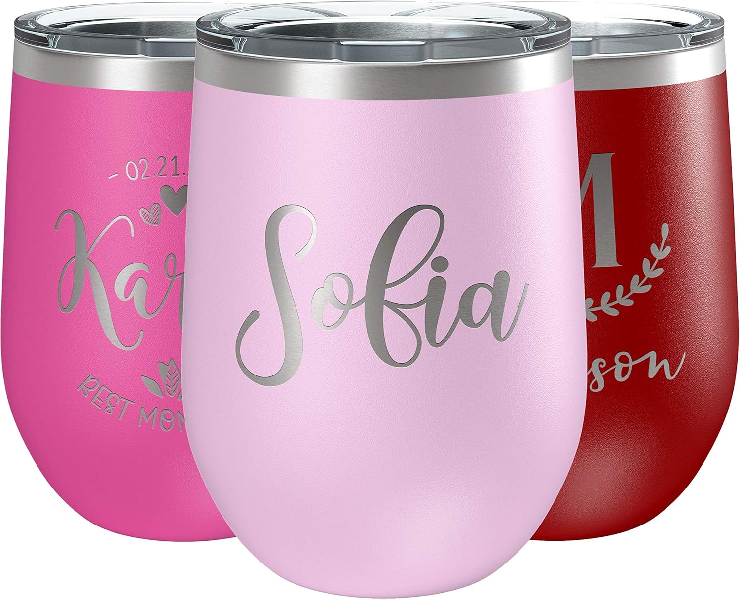 Bridal Wedding Gift Custom Insulated Wine Tumbler Ginger Jar Swag with