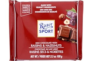 Ritter Sport Raisin Hazelnut Chocolate Bar 100 Gram