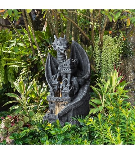 Amazon.com : Zaer Ltd. 4.5ft Tall Large Metal Dragon Statue