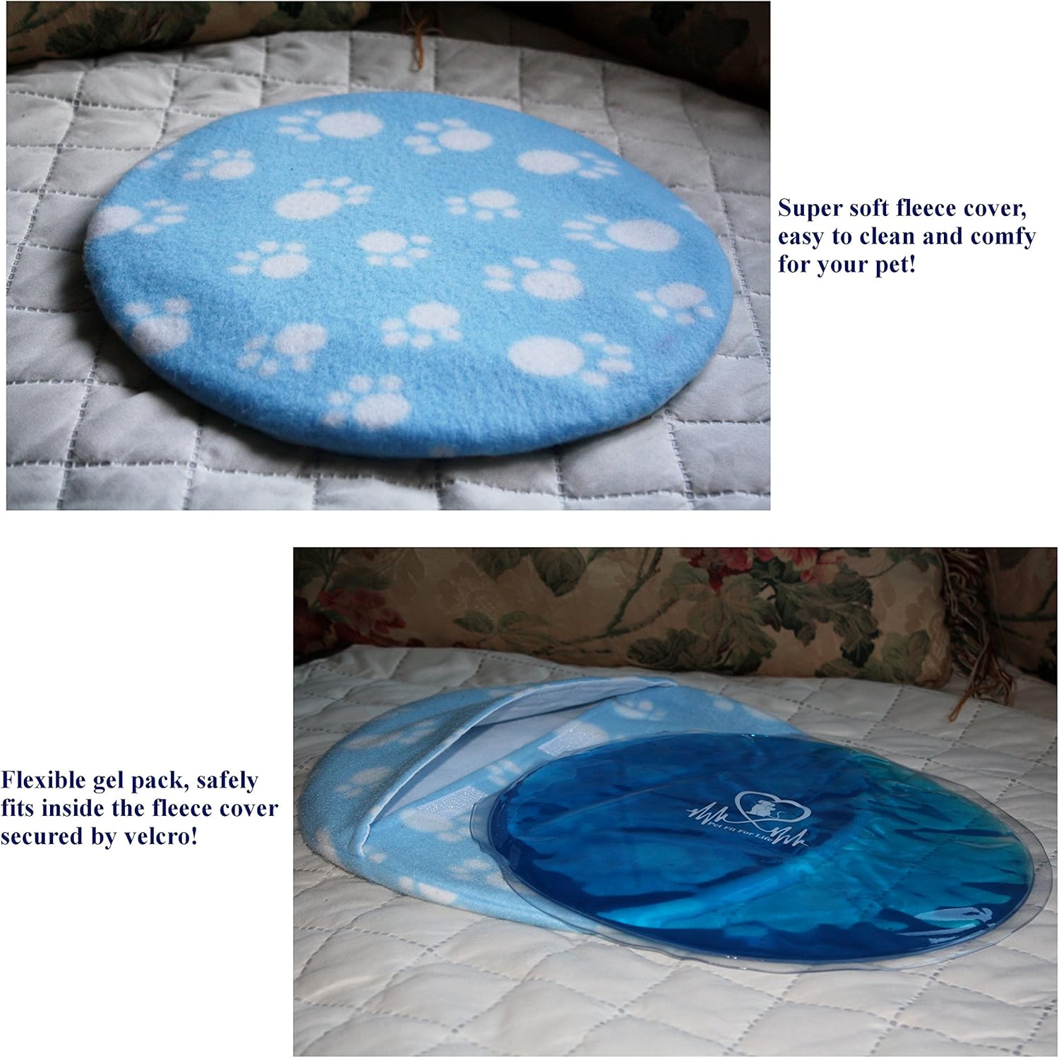 Pet Fit For Life Snuggle Soft Cooling and Microwave Heating Gel Pad Safe for Cats, Dogs and All Pets : Pet Supplies