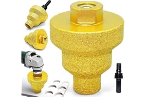Effective Diamond Core Drill Bit with M10 Adapter, 20-35-50mm Ceramic Tile Hole Saw Kit, Beveling Chamfer Bits for Marble, Gr