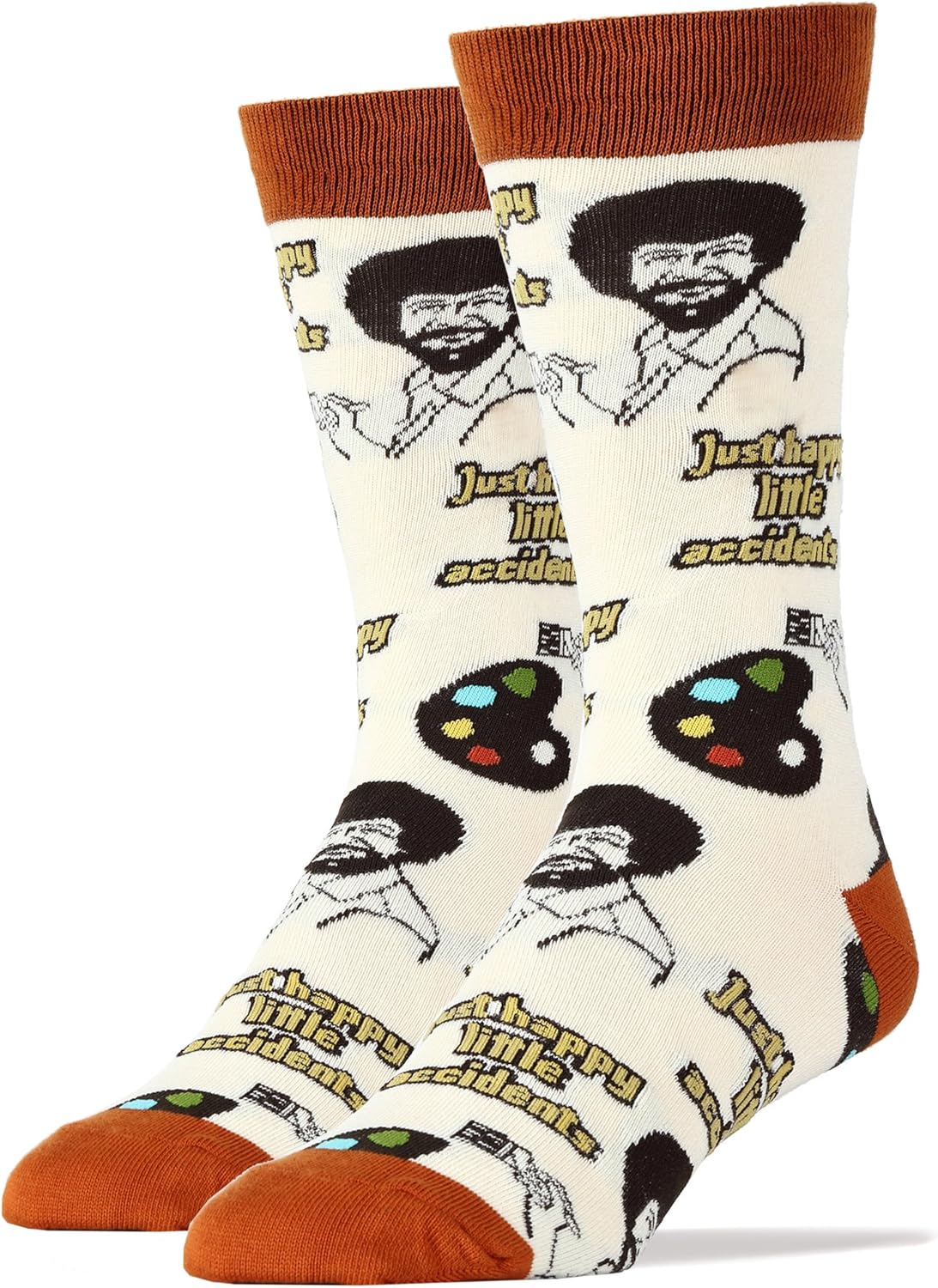OoohYeah Men's Bob Ross Novelty Funny Socks Christmas