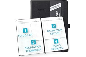 Action Day 2025 Weekly Planner - Effective Planning System & Increase Productivity, To-Do List, Goals, Projects, Dated Daily Diary - 8x11 Black