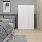 Seconique Malvern 3 Door Wardrobe White Engineered Wood 115cm Wide view 10