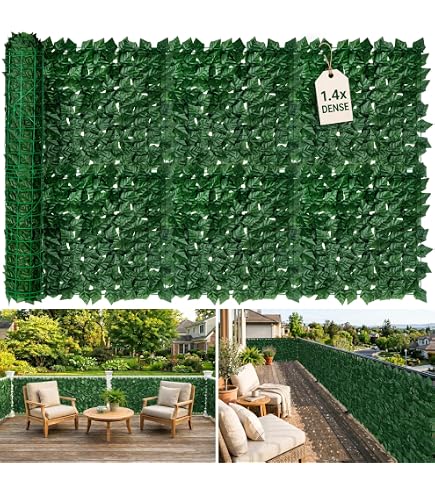 Amazon.com : KASZOO Artificial Ivy Privacy Fence Screen - 120x40in