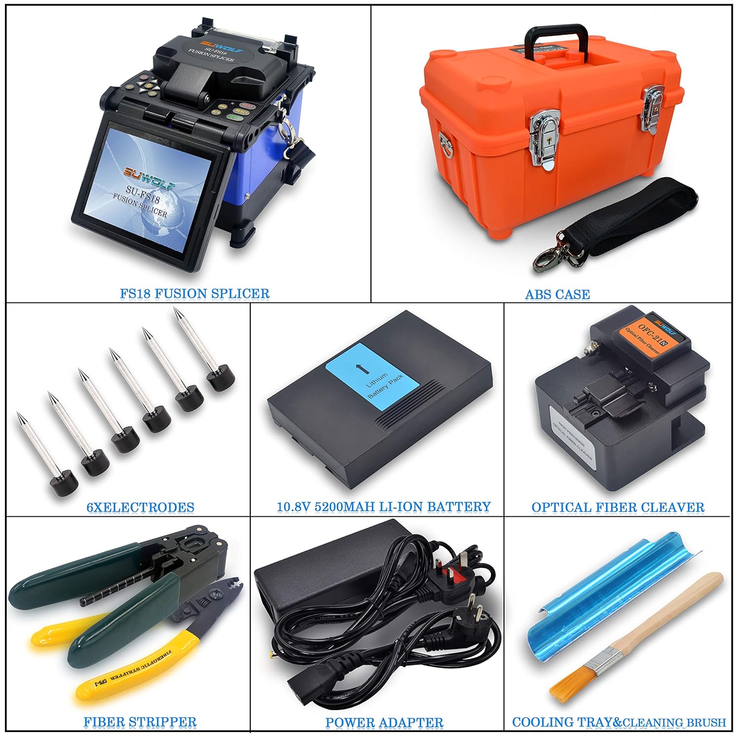 Empalmador de fusión de fibra óptica