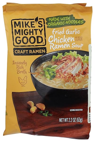 MIKES MIGHTY GOOD ORGANIC FRIED GARLIC CHICKEN RAMEN, 2.2 OZ