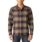 Lucky Brand Mens Buffalo Plaid Knit Shirt