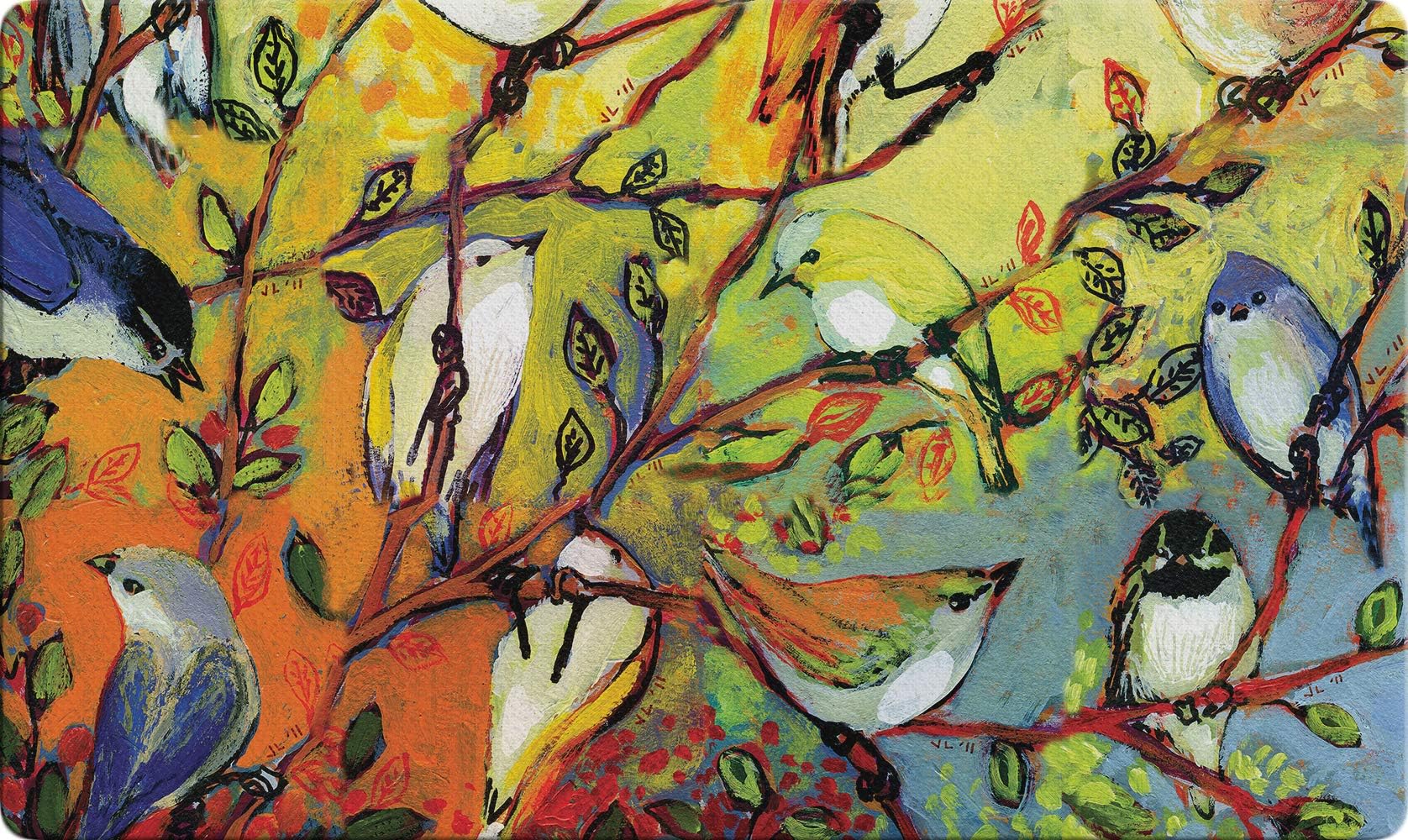 Toland Home Garden 800469 Birdy Branches Spring Door Mat 18x30 Inch Bird Outdoor Doormat for Entryway Indoor Entrance