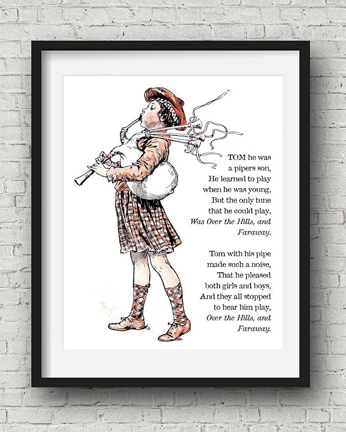 Amazon Com 8x10 Inch Tom The Piper S Son Mother Goose Fine Art Print Nursery Room Art Print Decor Children S Bedroom Art Kids Wall Art Print Kids Room Decor Baby Room Decor Playroom