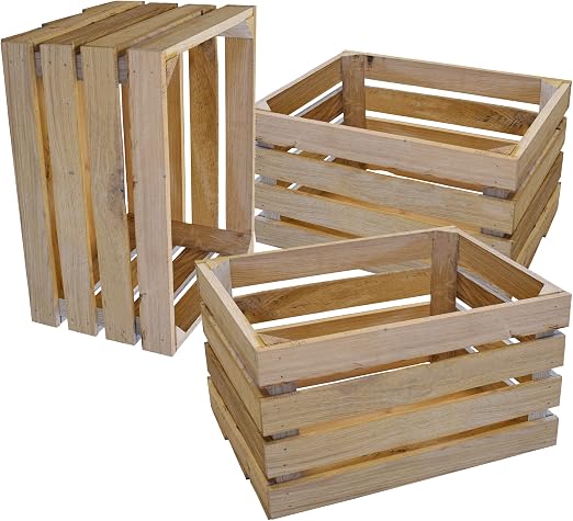 Adquiridas Planta de Service Cajas de Madera de Roble, Juego de 3 ...