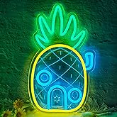 Pineapple House Neon Sign Dimmable LED Under Sea Pineapple Neon Signs for Wall Decor,Ocean Theme Kids Room Bedroom Game Room Birthday Party Decorations Gifts for Kids