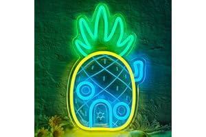 VIKLIU Pineapple House Neon Sign Dimmable LED Under Sea Pineapple Neon Signs for Wall Decor,Ocean Theme Kids Room Bedroom Game Room Birthday Party Decorations Gifts for Kids