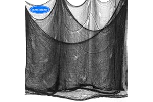 Tmflexe Halloween Creepy Cloth Giant (80 x 400 in.) Scary Gauze Cloth Spooky Halloween Decorations Party Supplies Decor Outdo