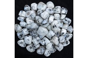ZAICUS 1lb Rainbow Moonstone Tumbled Stones | Polished Crystals Healing | Natural Stones | Feng Shui | Chakra Balancing | Good Luck | Reiki Gift | Home Decor | Size 20-25 mm