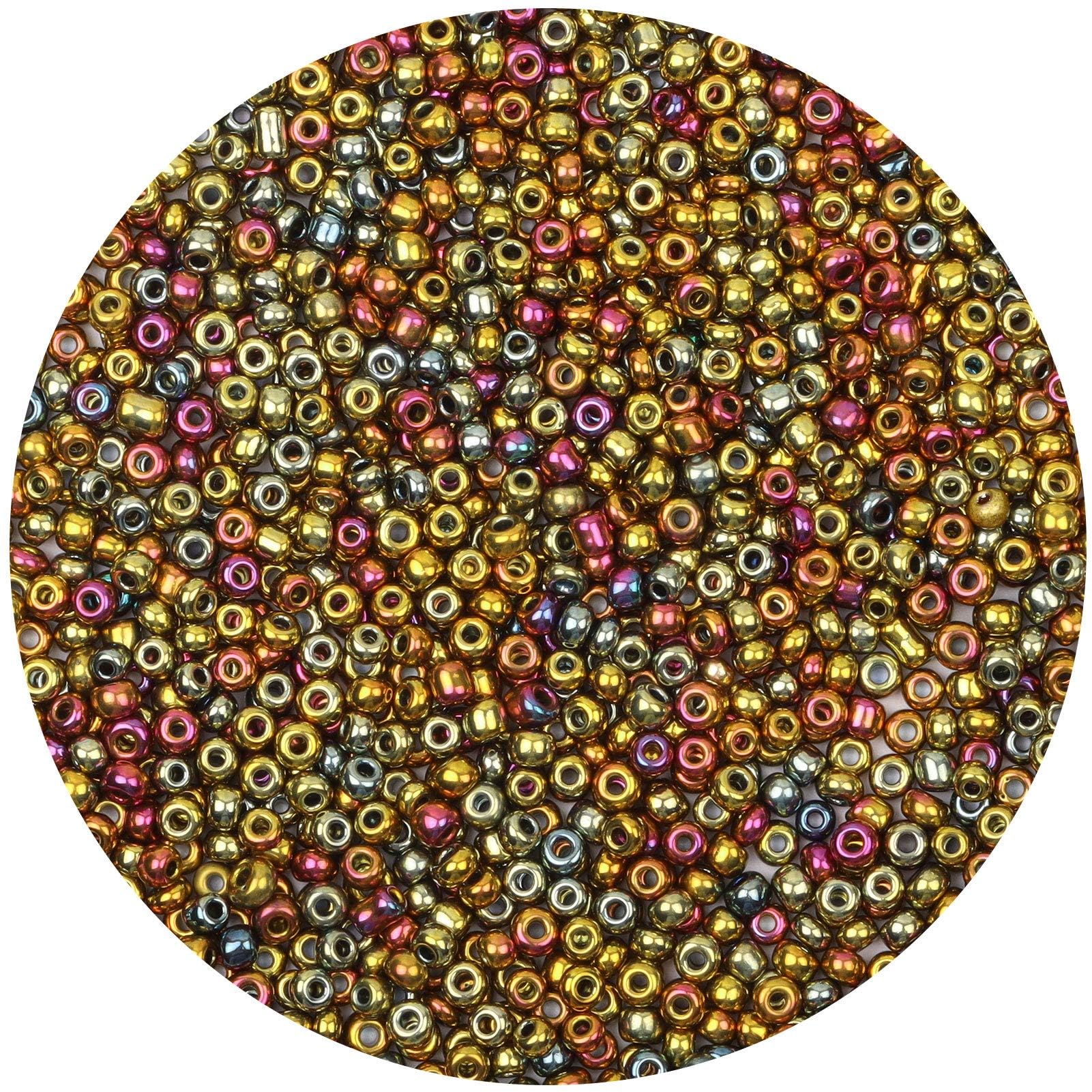 5000Pcs Mixed Color Glass Seed Beads Bulk for Jewellery Making, 3mm Small Pony Beads for Bracelet Necklace Earring Making & Crafting — image 1