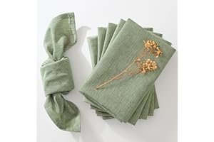 Decorelia Faux Linen Napkins, Valentine's Day Easter Spring Bulk Washable Reusable Cloth Napkin for Wedding Party Bridal Baby