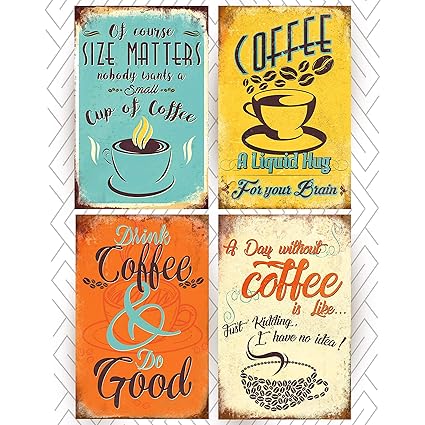 Throwback Traits Multicolor Coffee Shop Posters Wall Art Decor