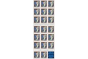 Midnight Angel Christmas Postage Stamps - Navy, Paper, Rectangular, Rubber Stamp, #3012 Booklet of 20 x 32¢ US Postage Stamps