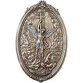 Studio Collection St. Michael The Archangel Wall Plaque | Patron Saint of Grocers, Military, and Police | Christian Home Goods