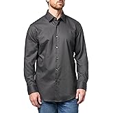 BOSS, Hank Stretch Twill Button Down Shirt, Grey Shine, 17.5