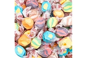 CRAZYOUTLET Salt Water Taffy Candy Mix - 1 Pound Bag - Assorted Tropical Fruit Flavors - Chewy Candy Individually Wrapped - Soft Tropical Candy - Old Fashioned Taffies