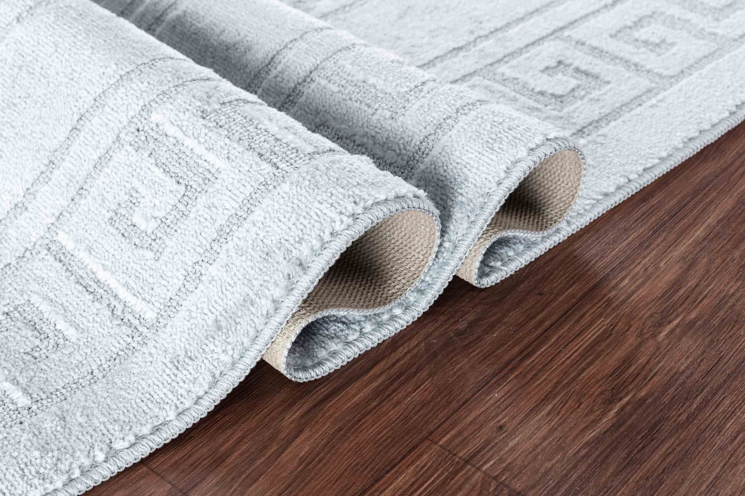 GULLAMBO Door Mat - Non Slip Door Mats Indoor Washable For Tiles Lino lamination Wood Flooring - Washable Front Door Mat Inside, Super Absorbent - Kitchen Door Mats Rugs (Silver Greek, 50cm x 80cm) — image 1