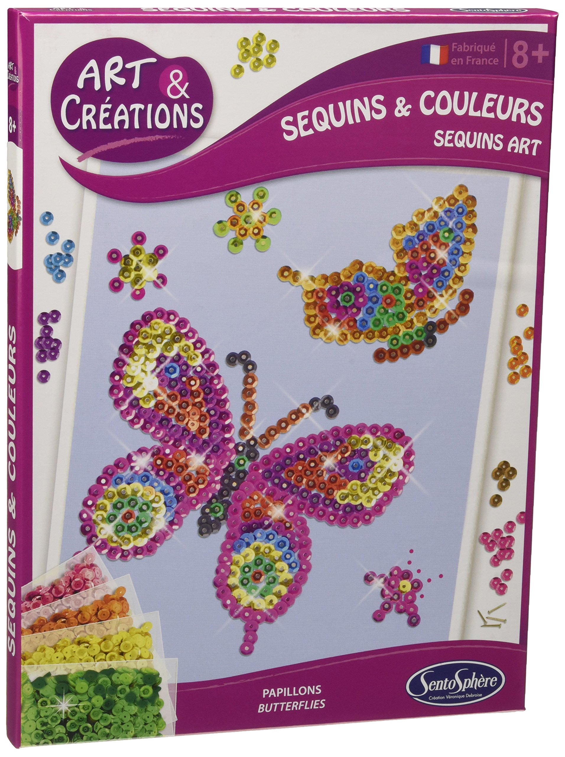 Sentosphère 3902010 "Mosaic Picture Butterfly" Craft Set