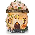 VP Home Gnome Fairy House Solar Light for Home and Outdoor Decor Gnome Home Solar Powered Flickering LED Garden Light Fairy House Backyard Halloween Decoration