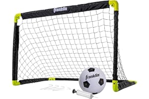 Franklin Sports Kids Mini Soccer Goal Set - Backyard + Indoor Mini Net and Ball Set with Pump - Portable Folding Youth Soccer Goal - Perfect Kids Toy - 36" x 24"