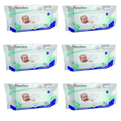 Himalaya Gentle Baby Wipes 72 (6), White