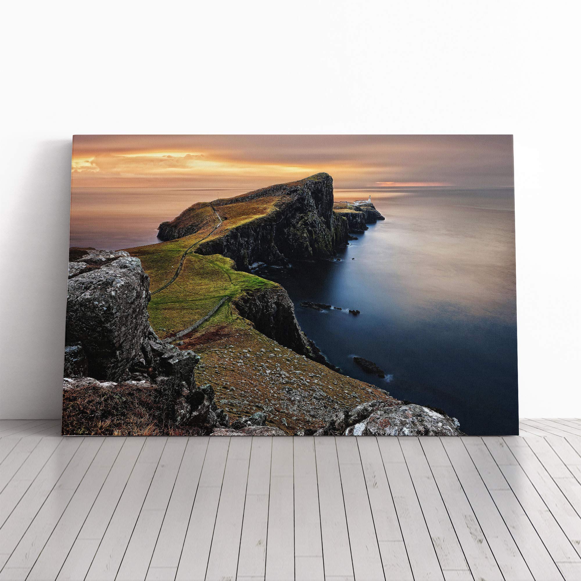 Landscape Isle of Skye Scotland Canvas Print | Gallery Wrapped 30mm Frame Wall Art | 20x14 inches | Ready to Hang | Modern Landscape Picture | Living Room Bedroom Lounge Office