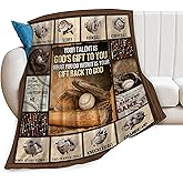 Baseball Blanket Cozy Plush Flannel Fleece Sports Throw Blanket for Boys Girls Kids Ultra Soft Lightweight Fuzzy Blankets Gifts for Bed Couch Sofa 50"x40"