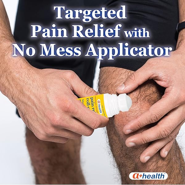 A+HEALTH PAIN RELIEF ROLL-ON LIQUID, LIDOCAINE 4%, ODOR FREE, MAXIMUM STRENGTH PAIN + ITCH RELIEF WITH ALOE, MADE IN USA, 2.5 FL OUNCES