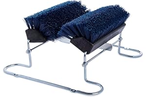 Carlisle 4042414 Spectrum Commercial Boot 'N Shoe Brush Scraper with Chrome Plated Steel Frame, Blue