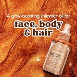 Nature Spell Go for Gold Dry Shimmer Oil 100ml Argan Coconut Vegan view 2
