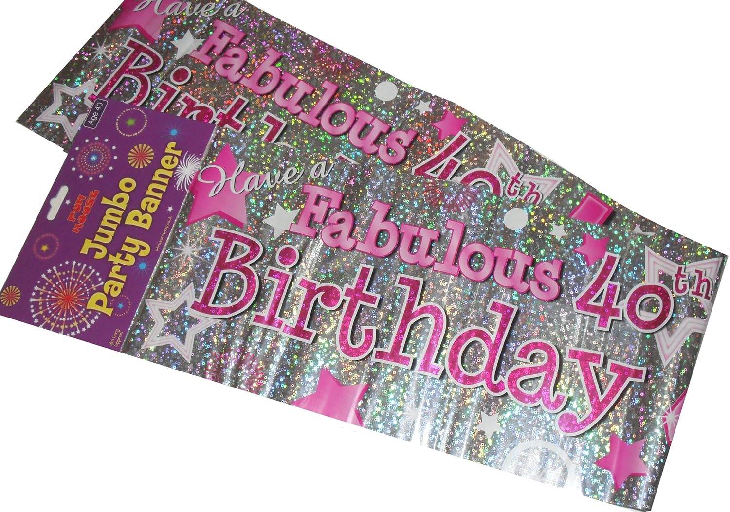 Giant Fabulous 40th Birthday Party Wall Banner 3 Banners Age 40 Party