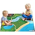 Toy Dinosaur Play Mat | Jurassic Play Mat | Create a Dino World | Foldable Portable Solution | Large Size 57” x 57” | Multiple Habitats for All Toy Creatures | Child Activity Mat | by Toy Fish Factory