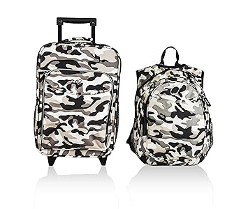 kids camo suitcase