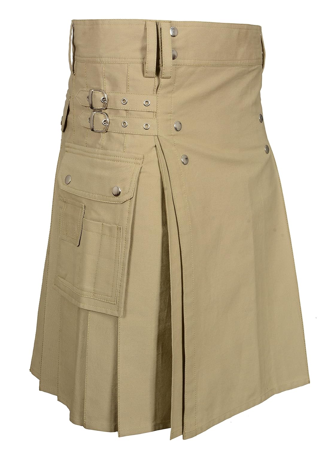 Mens Khaki Utility Kilt Traditional Cultural Wear Clothing Shoes Jewelry Prb Org Af