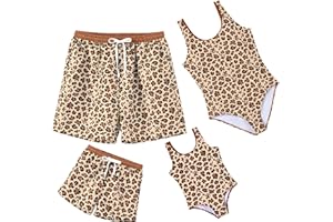 IFFEI Mommy and Me Swimsuits One Piece Monokini Family Matching Bathing Swimwear Beach Wear