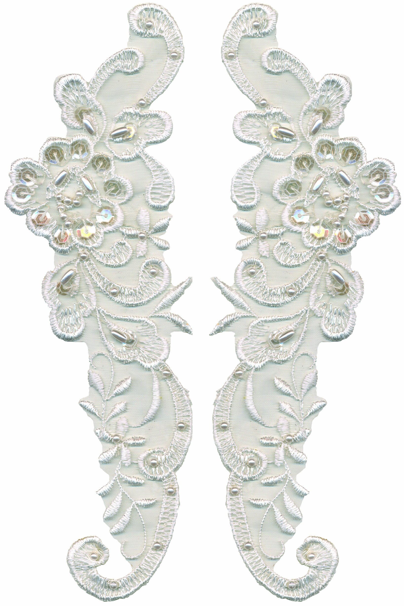 Simplicity Decorative Bead and Sequin Organza Motif Applique