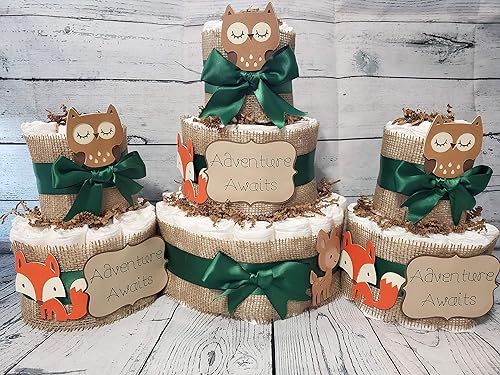diaper cake woodland theme
