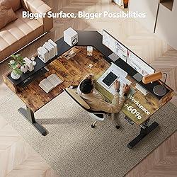 Agilestic L Shaped Standing Desk, Adjustable Height
